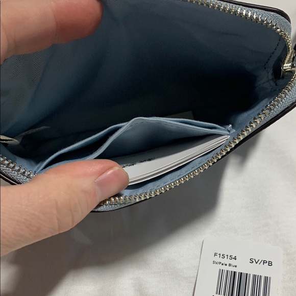 Coach Sky Blue Leather Wristlet 5106 - Picture 8 of 8